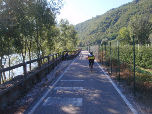 Paralleling the Adige River, South of Bozen/Bolzano.